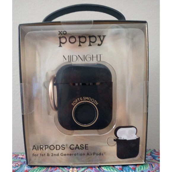 XO Poppy Other - XO Poppy AirPods Case Midnight Black (1st & 2nd Generation) NIB